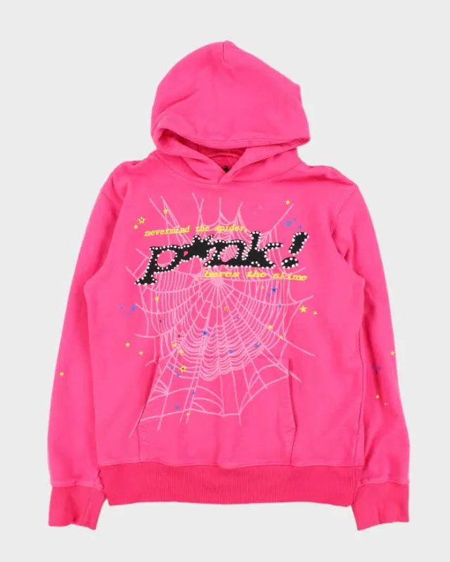 Vintage Spider P*ink Hoodie - M sold by Rokit