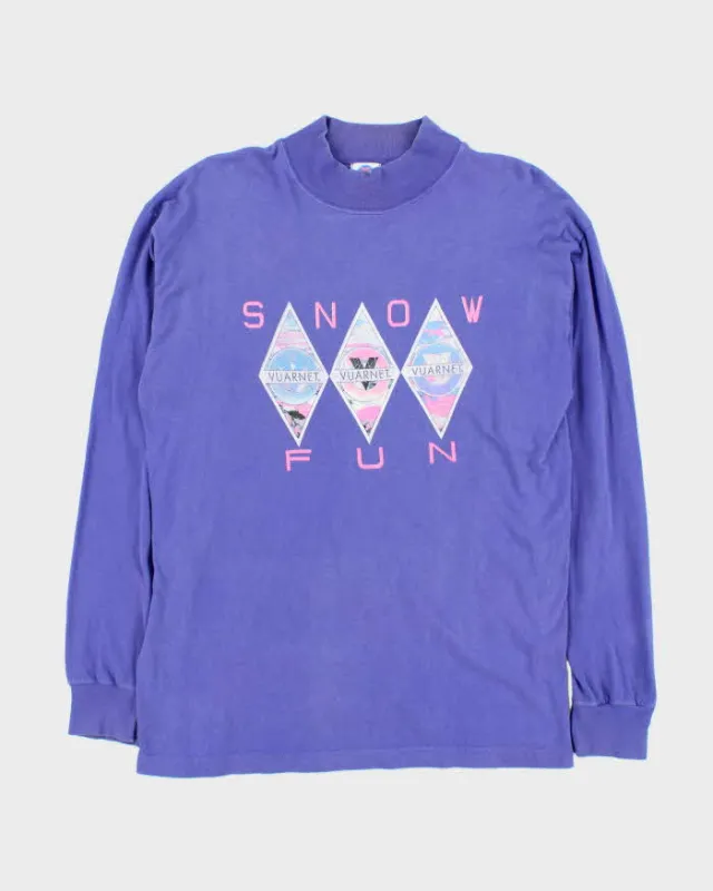 Vintage 90s Vuarnet Single Stitch Long Sleeve T-shirt - M sold by Rokit
