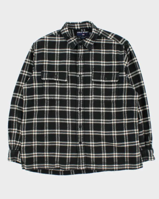 Vintage 90s Polo Sport Ralph Lauren Flannel Shirt - L sold by Rokit