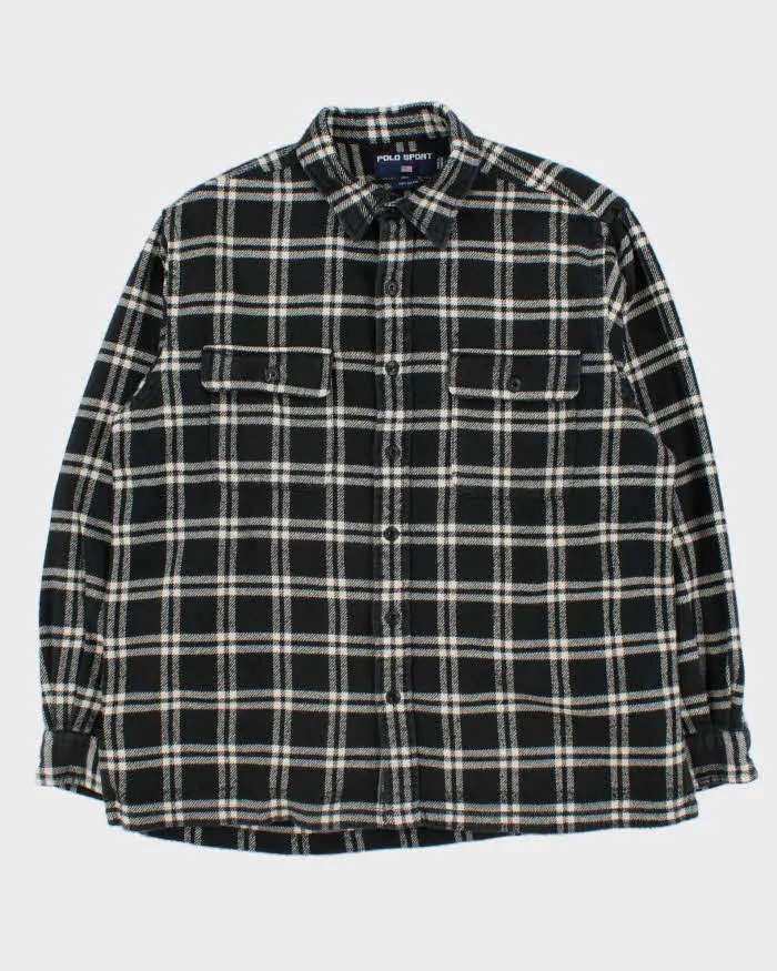 Vintage 90s Polo Sport Ralph Lauren Flannel Shirt - L sold by Rokit