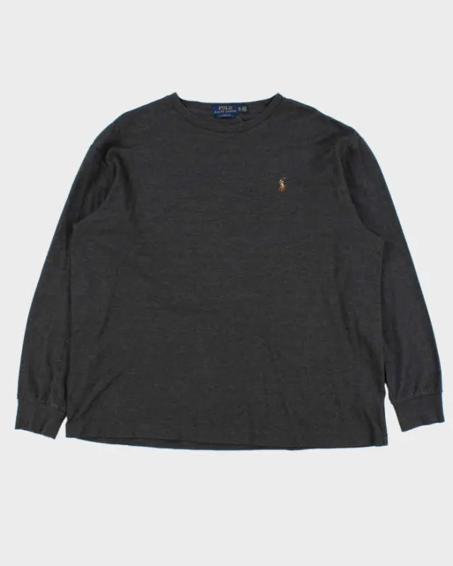 Polo Ralph Lauren Grey Long Sleeve T-Shirt - XL sold by Rokit
