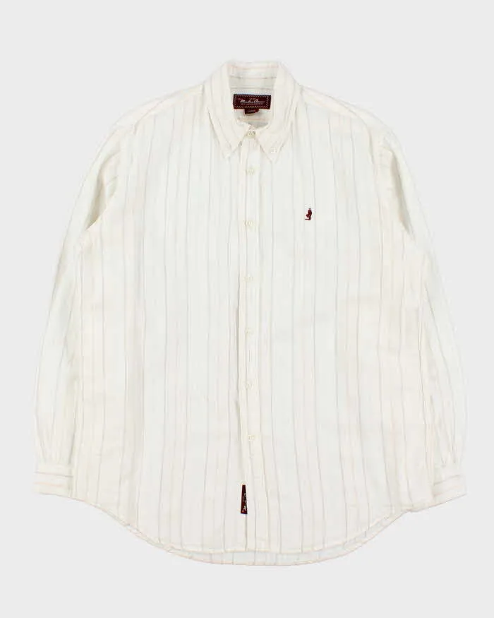 Vintage Marlboro Classic Linen Long Sleeve Shirt - L sold by Rokit