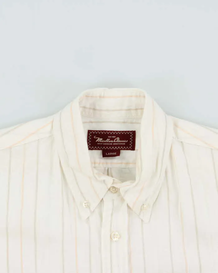 Vintage Marlboro Classic Linen Long Sleeve Shirt - L sold by Rokit product image thumbnail 3