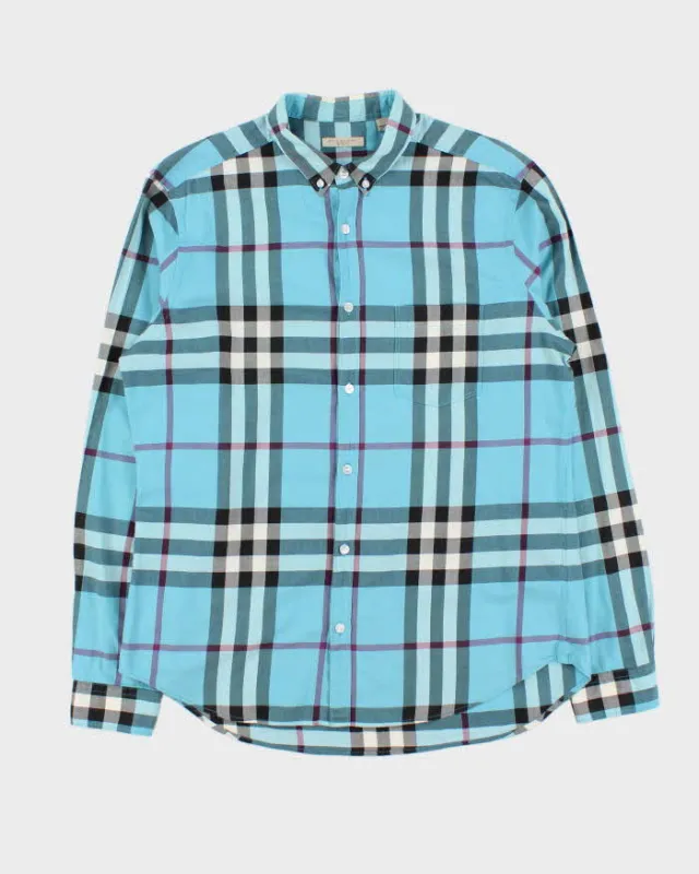 Vintage 00s Burberry Brit Nova Check Long Sleeve Button Down Shirt - L sold by Rokit