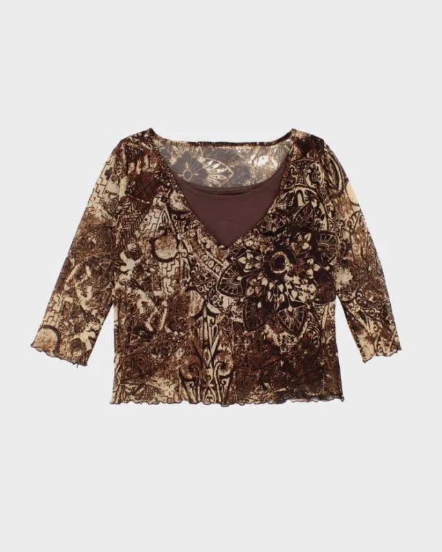 Vintage Y2k 00s Lee Joanna Mesh Top - M sold by Rokit