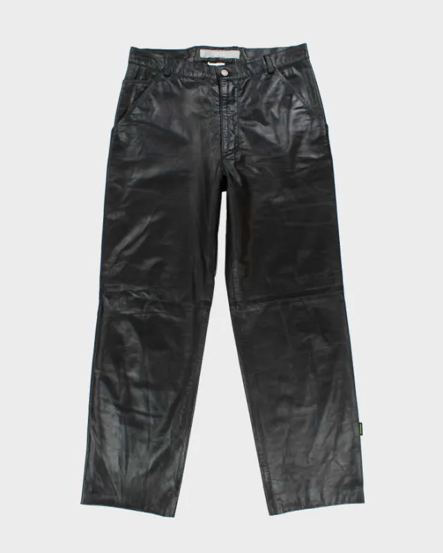 Vintage Versace Jeans Couture Leather Trousers - W34 L34 sold by Rokit