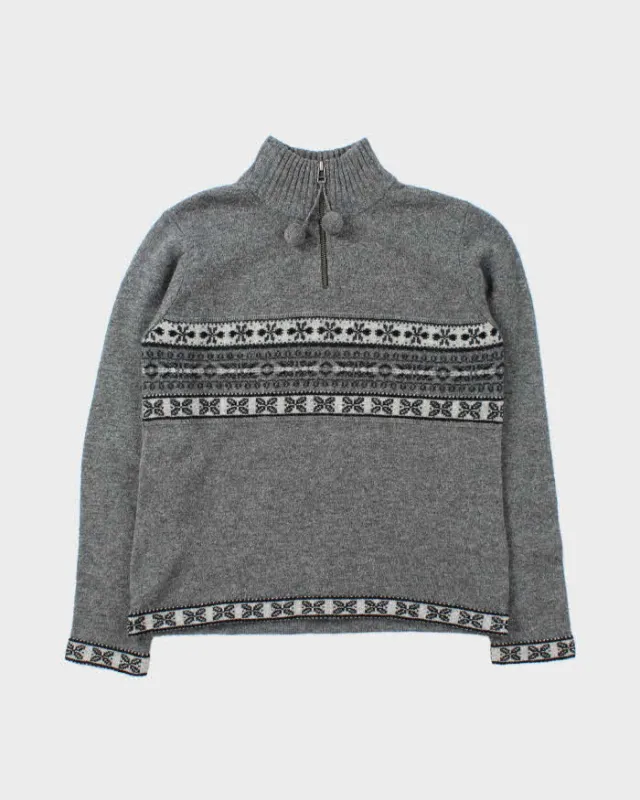 Vintage Eddie Bauer Wool Quarter-Zip Jumper - S sold by Rokit