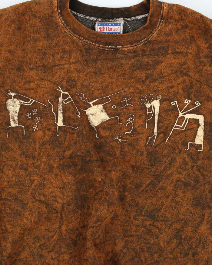 Vintage 1990s Hanes Graphic Acid Wash Crewneck Sweatshirt - XL sold by Rokit product image thumbnail 4