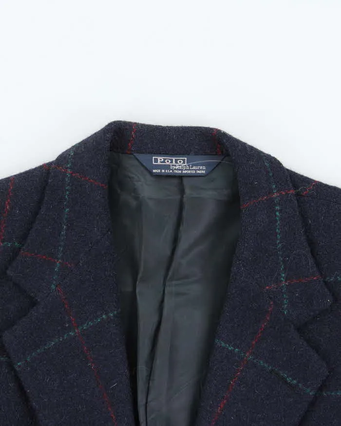 Vintage 1990s Polo Ralph Lauren Wool Check Blazer Jacket - L sold by Rokit product image thumbnail 3