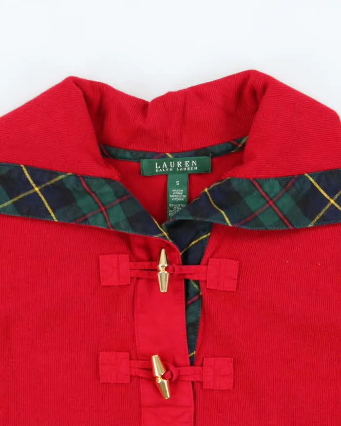 Vintage Y2K Ralph Lauren Red Toggle Neck Sweatshirt - S sold by Rokit product image thumbnail 3