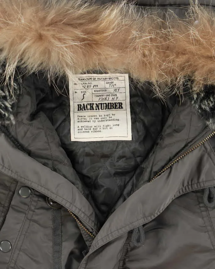 Vintage 90s Back Number Military Style Parka Coat - S sold by Rokit product image thumbnail 3
