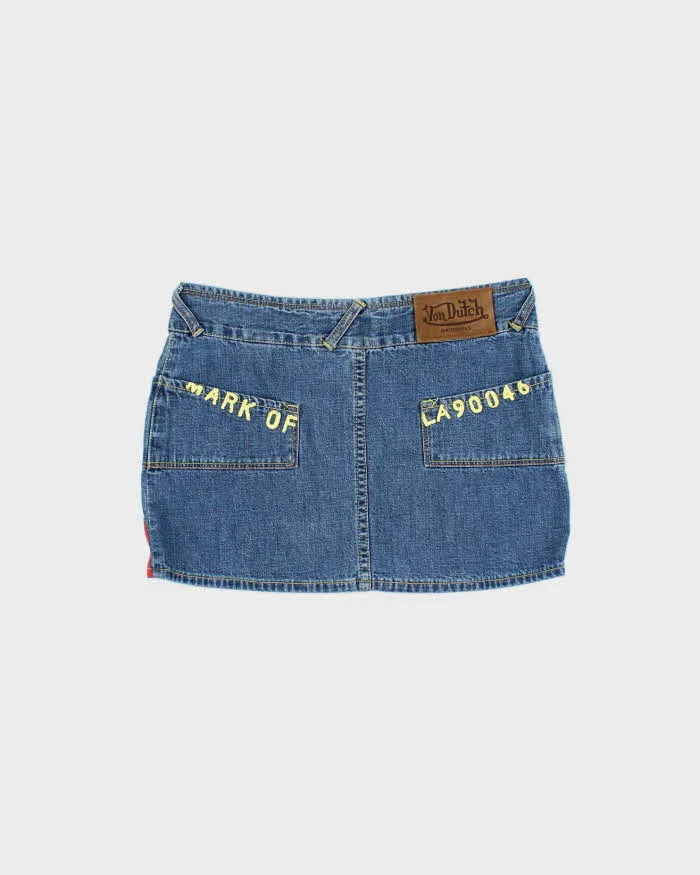 Vintage Y2k 00s Von Dutch Denim Mini Skirt - XS sold by Rokit product image thumbnail 2