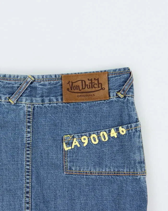 Vintage Y2k 00s Von Dutch Denim Mini Skirt - XS sold by Rokit product image thumbnail 5