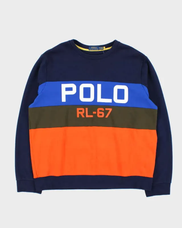 Polo Ralph Lauren PL - 67 Striped Crewneck Sweatshirt - XL sold by Rokit