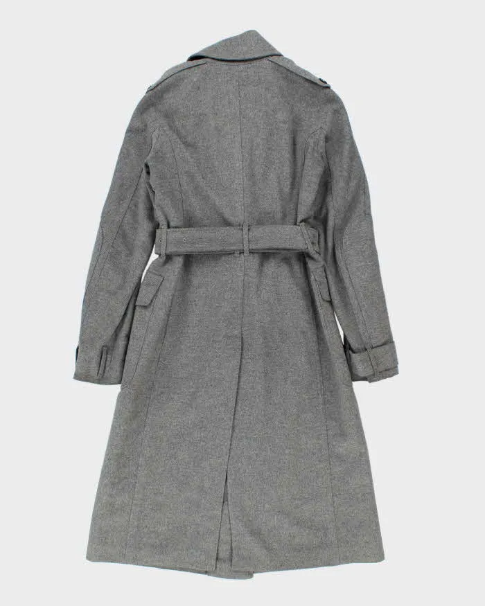 Vintage 00s Women's Burberry Grey Wool Overcoat - XS sold by Rokit product image thumbnail 2