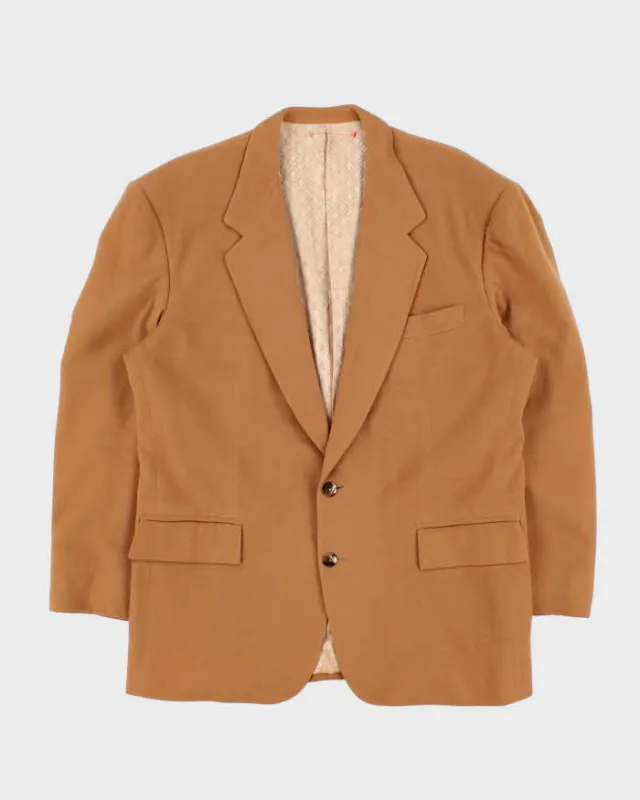 Vintage 1980s Cashmere Oversized Brown Blazer Jacket - L sold by Rokit
