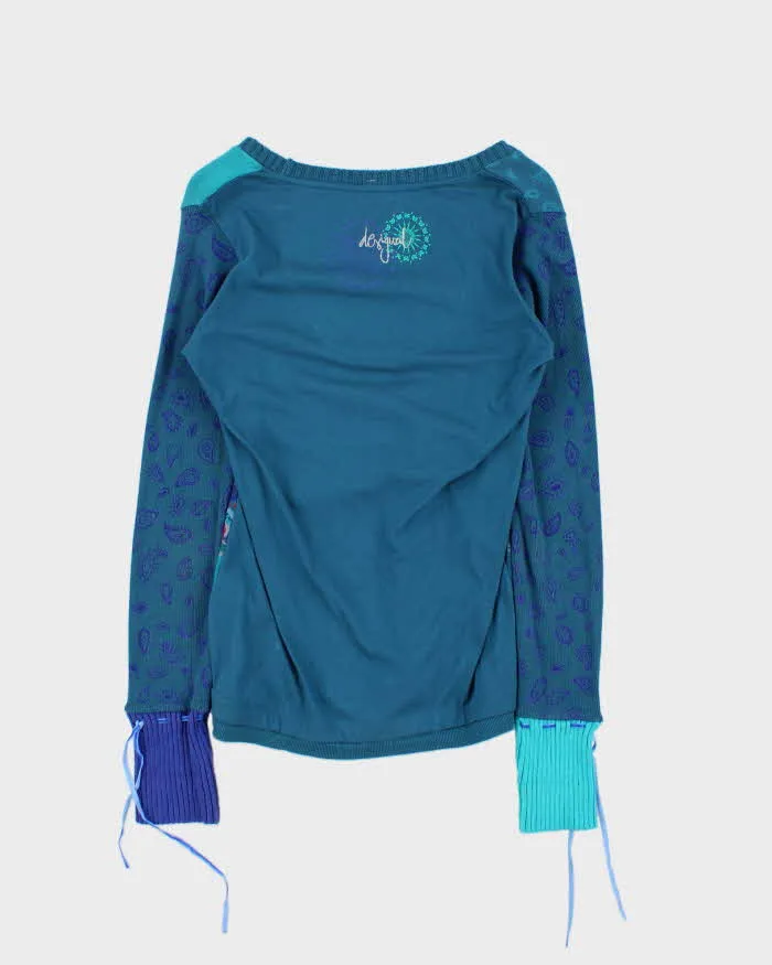 Vintage Y2k 00s Desigual Knit Sleeve T-shirt - M sold by Rokit product image thumbnail 2