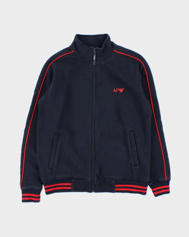 Vintage Y2k 00s Navy Armani Jeans Zip Up Jumper - M sold by Rokit