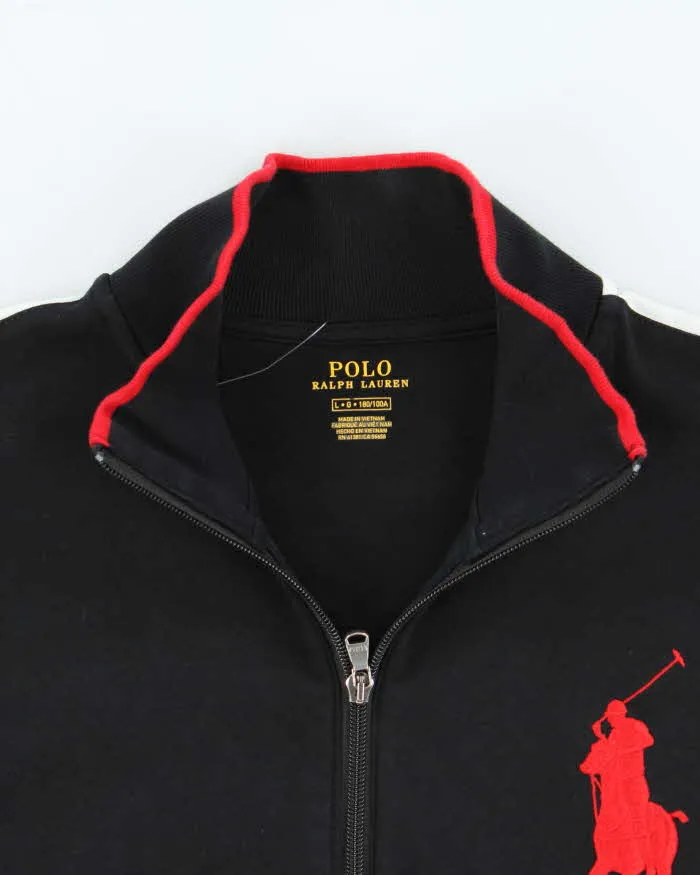 Polo Ralph Lauren Black Large Pony Zip Up Jumper - L sold by Rokit product image thumbnail 3
