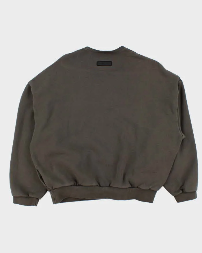 Fear of God Essentials Khaki Oversized Sweatshirt - S sold by Rokit product image thumbnail 2