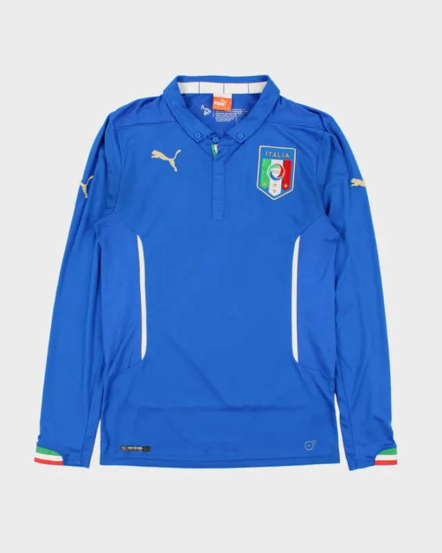 2014-16 Puma Italy Home Long Sleeve Football Shirt - M sold by Rokit