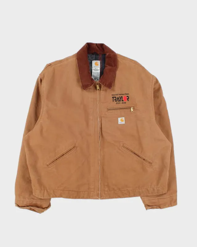 Vintage 2000s Brown Carhartt J01 Detroit Workwear Jacket - XXXL sold by Rokit