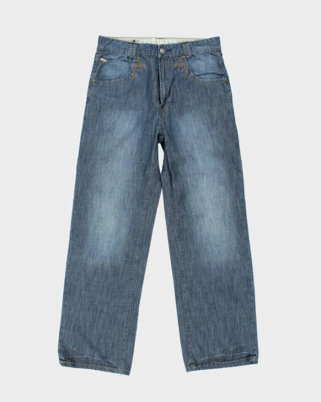 Vintage Y2K 00s Ecko UNTLD Baggy Fit Wide Leg Denim Jeans - W30 L30 sold by Rokit