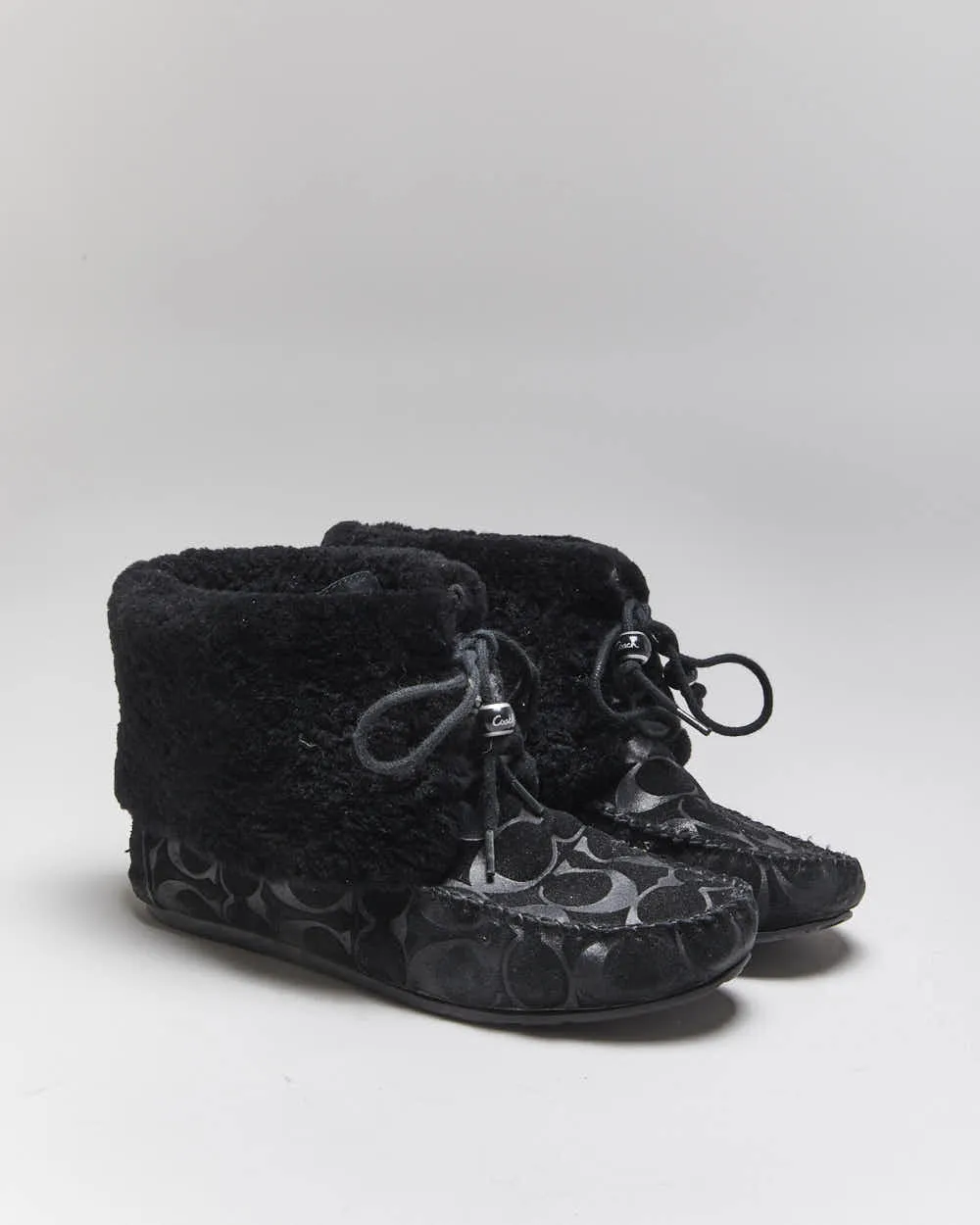 Vintage Y2k 00s Coach Monogram Moccasin Boots - UK5 sold by Rokit