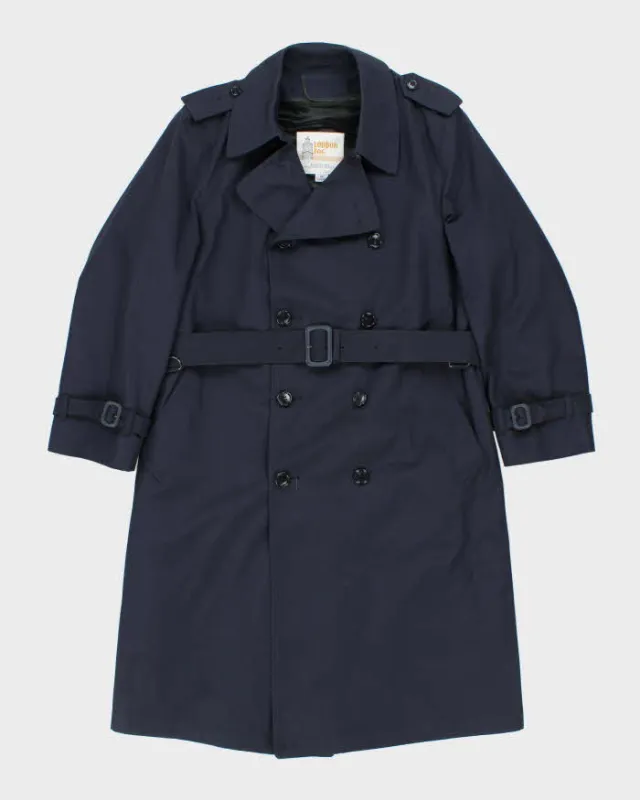Vintage 1980s London Fog Navy Insulated Trench Coat - S sold by Rokit