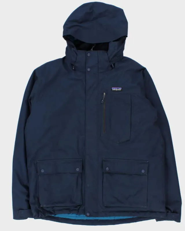 Patagonia Navy Waterproof Hooded Topley Down Puffer Jacket - L sold by Rokit