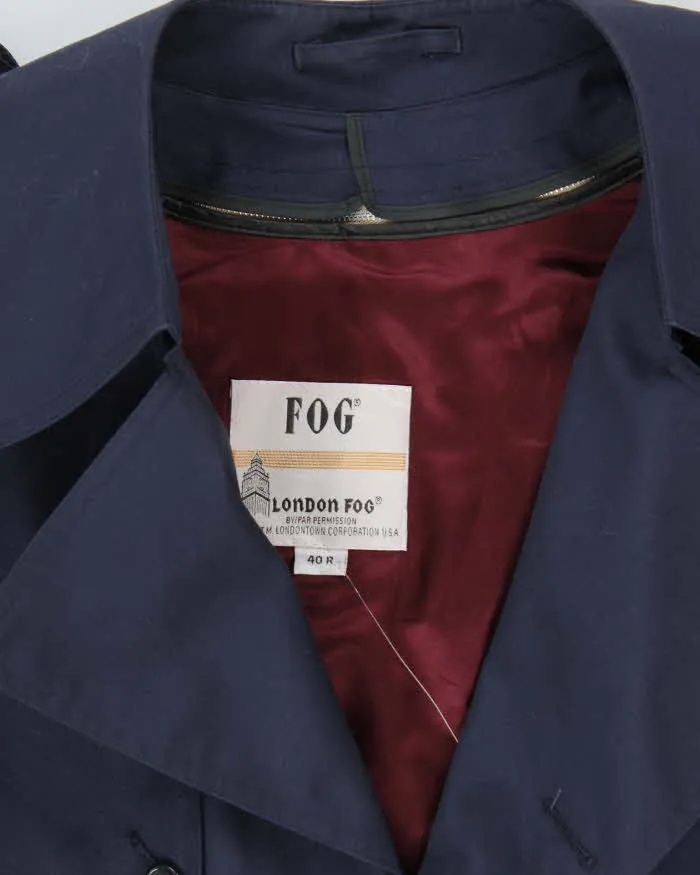 Vintage 1980s London Fog Navy Oversized Insulated Trench Coat - L sold by Rokit product image thumbnail 3