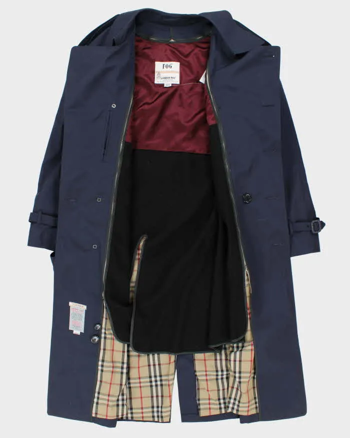 Vintage 1980s London Fog Navy Oversized Insulated Trench Coat - L sold by Rokit product image thumbnail 5