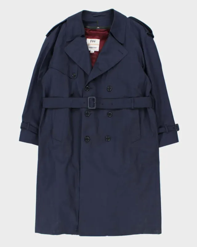 Vintage 1980s London Fog Navy Oversized Insulated Trench Coat - L sold by Rokit