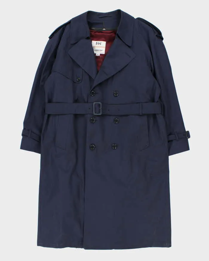 Vintage 1980s London Fog Navy Oversized Insulated Trench Coat - L sold by Rokit