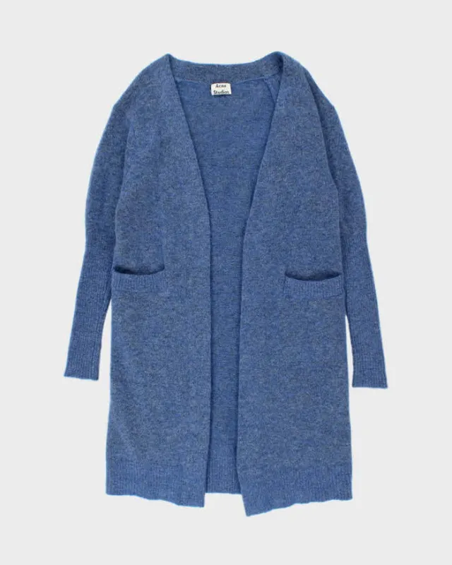 Acne Mohair & Wool Oversized Blue Cardigan - XS sold by Rokit
