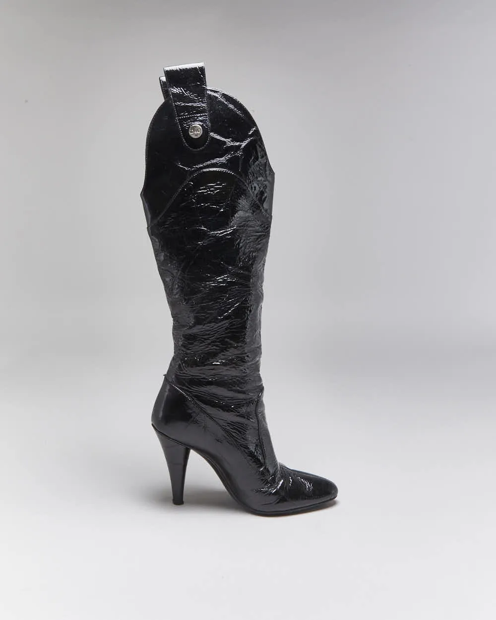 Vintage Dolce & Gabbana Patent High Heel Boots - UK4 sold by Rokit product image thumbnail 2