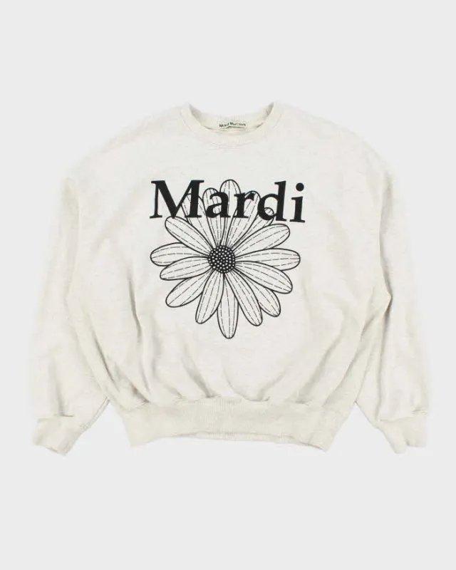 Mardi Mercredi Daisy Graphic Oversized Crewneck Sweatshirt - S sold by Rokit