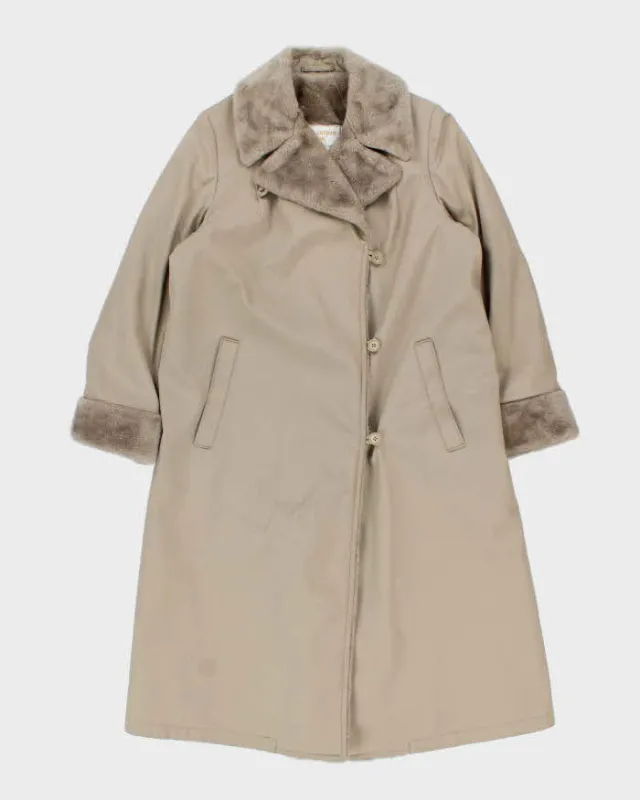 Vintage 1980s Women's London Fog Faux Fur Lined Overcoat - M sold by Rokit