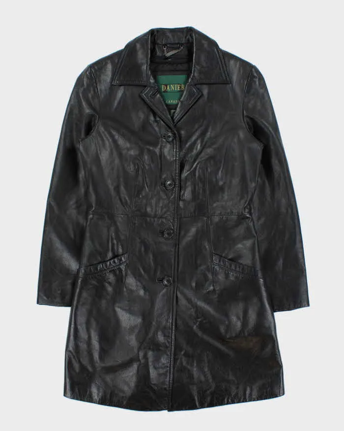 Vintage Danier Long Leather Jacket - XS sold by Rokit