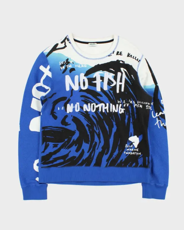 Kenzo No Fish No Nothing Crewneck Sweatshirt - L sold by Rokit