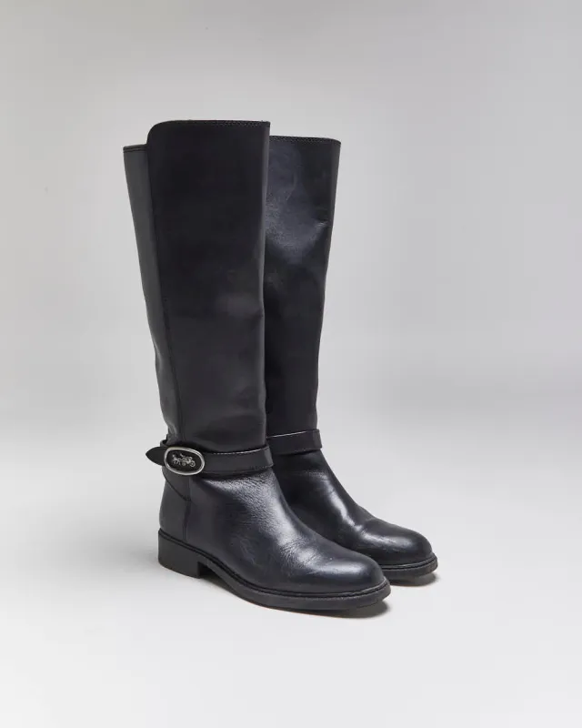 Coach Leather Riding Style Boots - UK3 sold by Rokit
