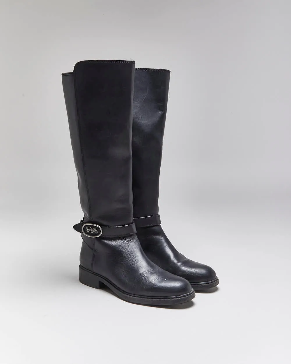Coach Leather Riding Style Boots - UK3 sold by Rokit