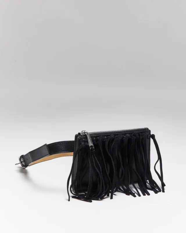Vintage Rebecca Minkoff Leather Fringe Belt Bum Bag sold by Rokit