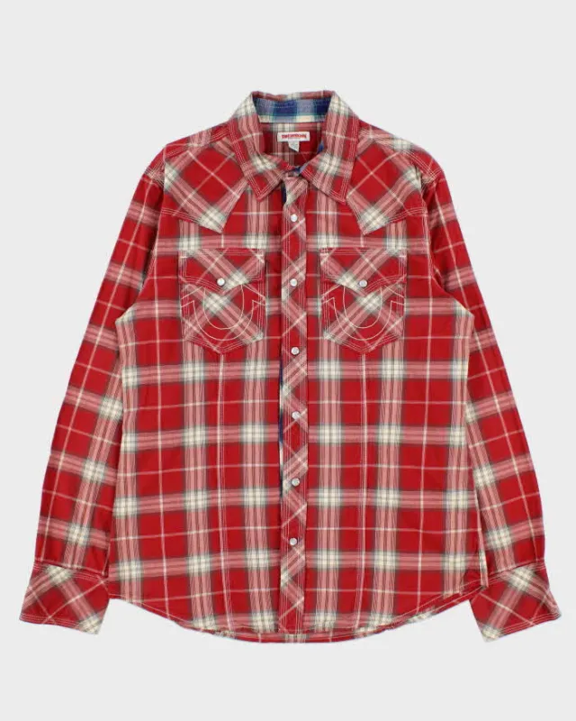 Vintage True Religion Western Checkered Shirt - L sold by Rokit