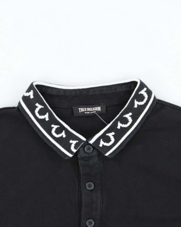 Vintage True Religion Jacquard Long Sleeve Polo Shirt - XL sold by Rokit product image thumbnail 3