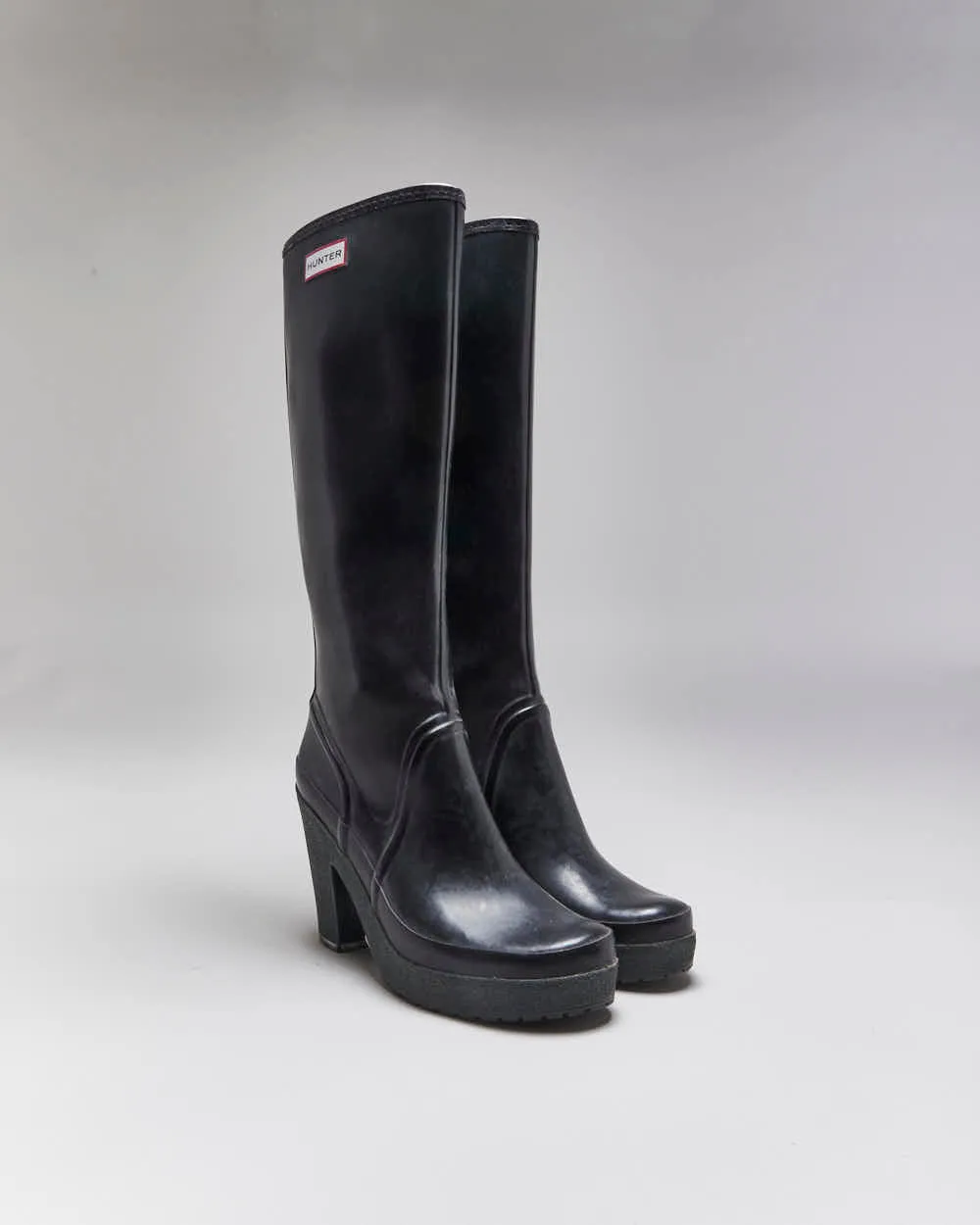 Hunter Heeled Wellington Boots - UK8 sold by Rokit