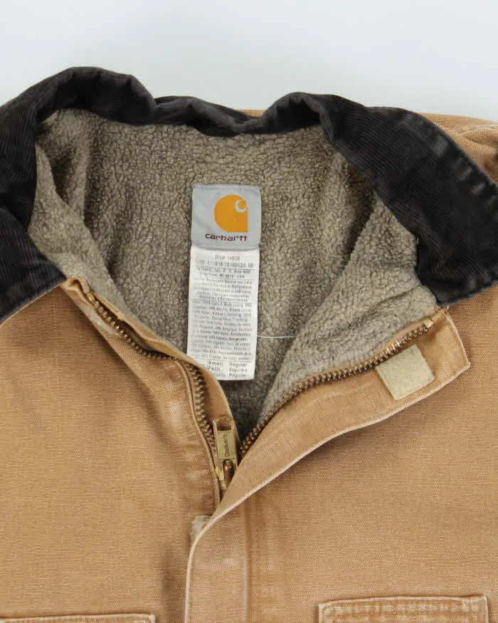 Vintage 00s Carhartt J164 Brown Sherpa Lined Oversized Workwear Jacket - S sold by Rokit product image thumbnail 3