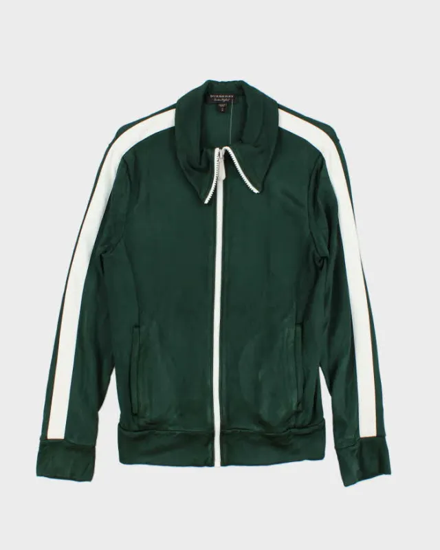 Burberry Emerald Green Striped Heavyweight Technical Track Jacket - S sold by Rokit