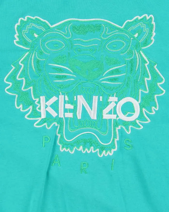 Kenzo Turquoise Classic Tiger Crewneck Sweatshirt - S sold by Rokit product image thumbnail 4