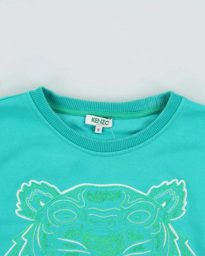 Kenzo Turquoise Classic Tiger Crewneck Sweatshirt - S sold by Rokit product image thumbnail 3